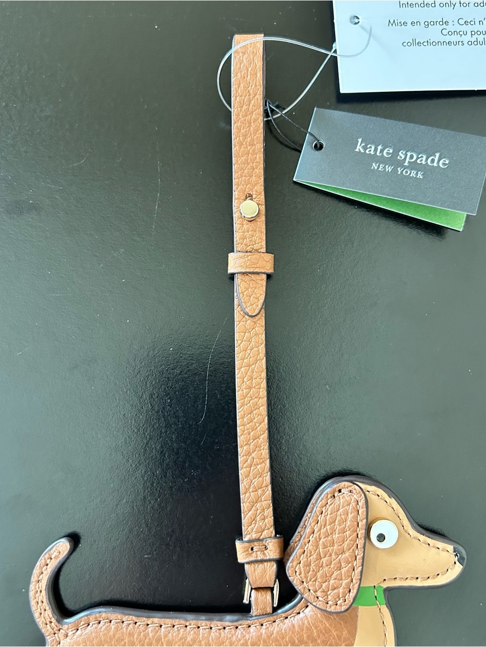 Kate Spade Brown Leather Dachshund Dog Bag Charm - Picture 4 of 16